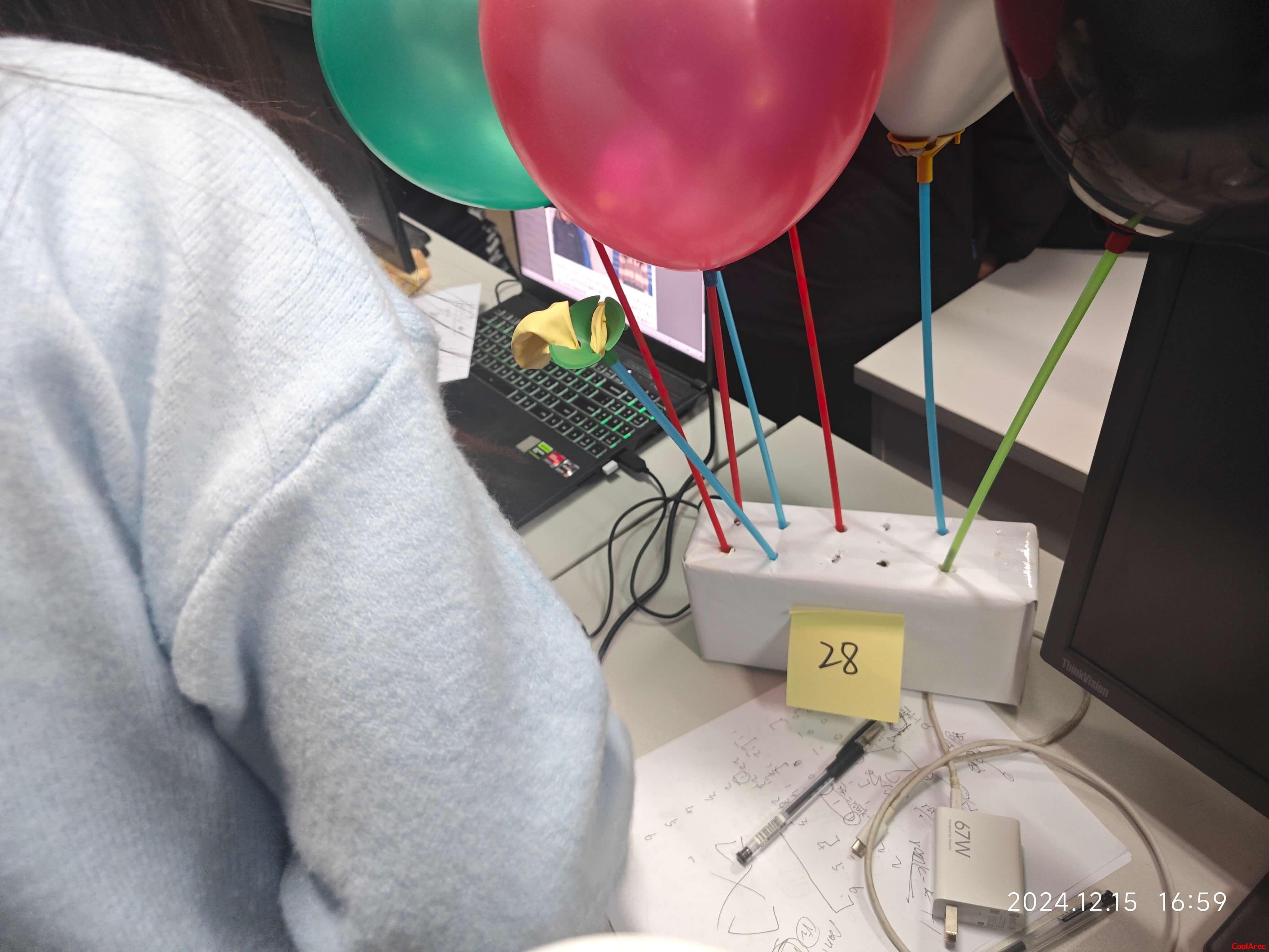 赛时获得的气球