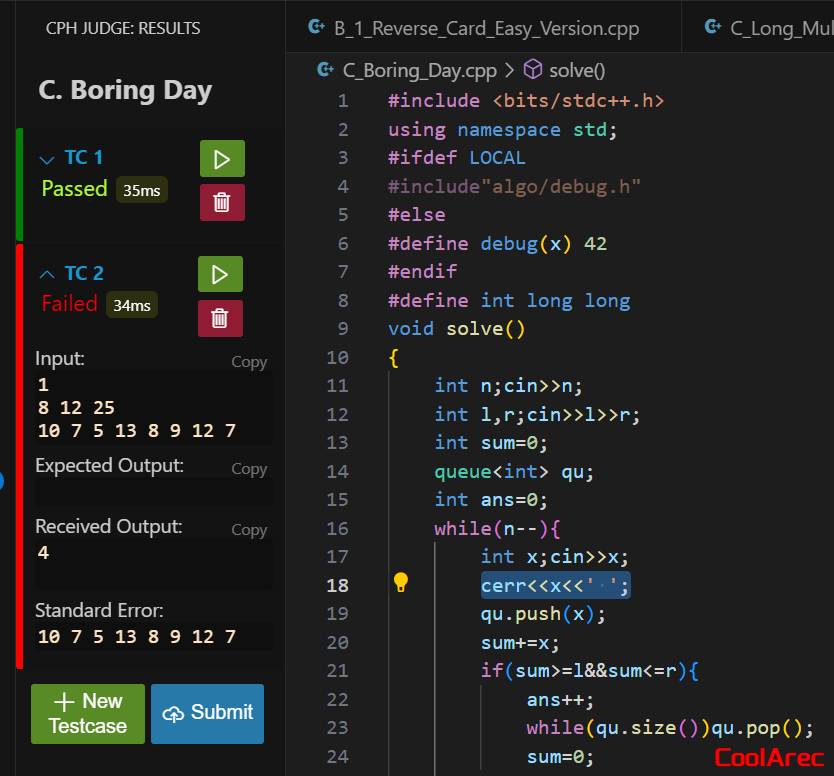 vscode的cph插件显示的十分清晰